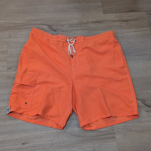 George At The Knee Swim Trunks Orange 2XL (44-46) New W Tags - Picture 1 of 5